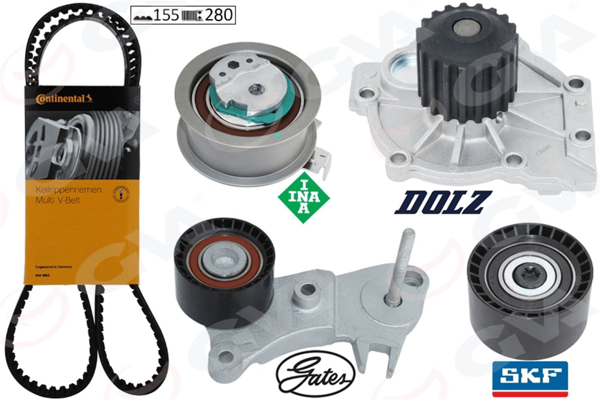 TRIGER SETI KİT DEVİRDAİMLI VOLVO S60 13>15> S80 -S90 II 16> V40 V60 V90 16> XC60 13>XC90 14>
