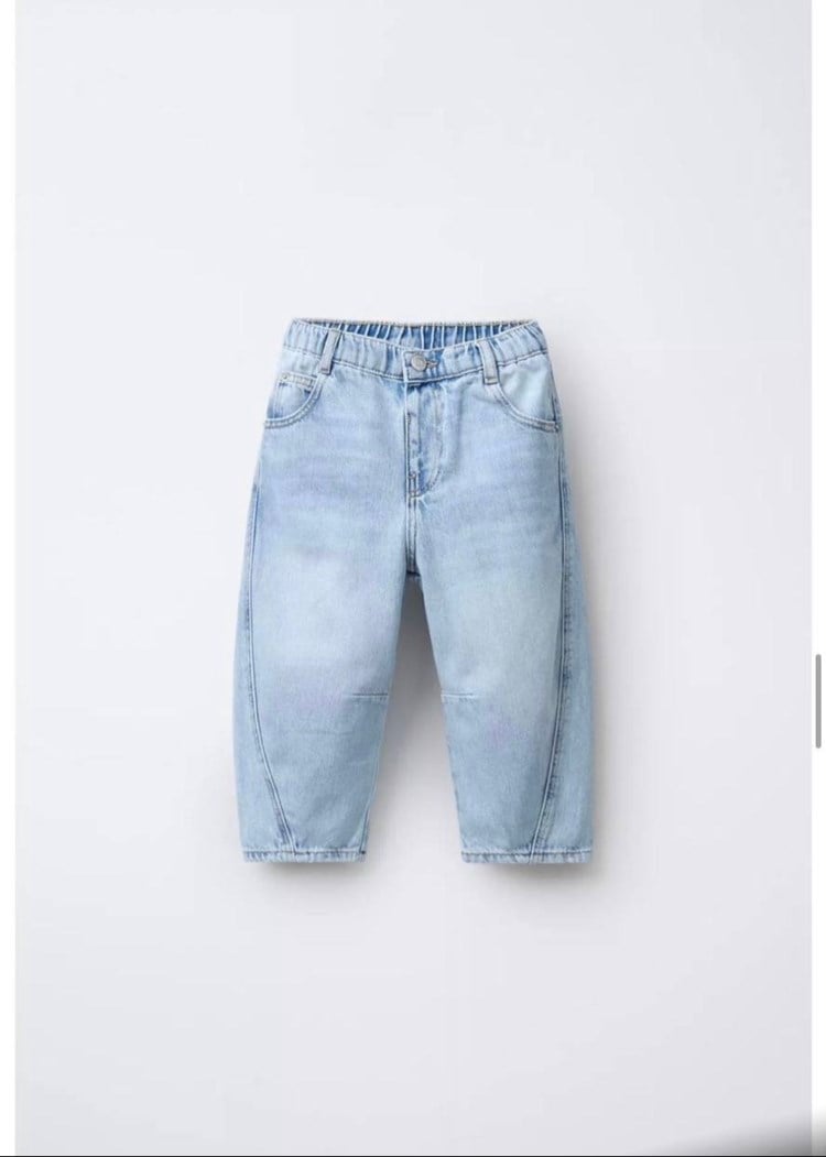 Açık mavi barrel jean pantolon (oversize)