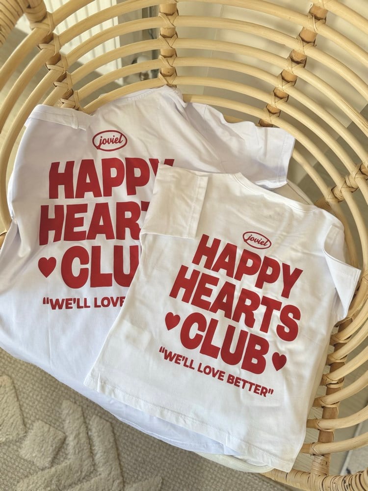 Anne happy hearts baskılı tişört