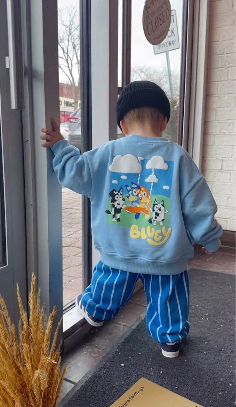Bluey baskılı unısex takım