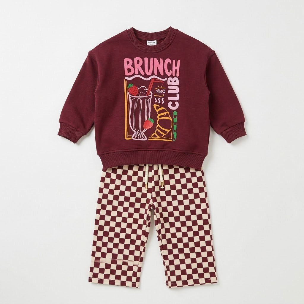 Brunch club baskılı takım