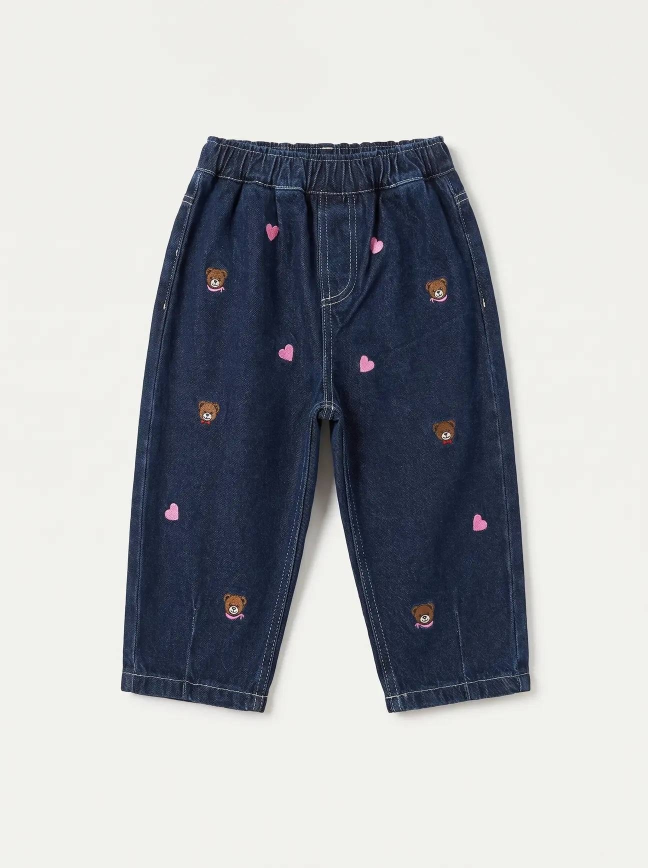 Laciel Paris ayıcık nakışlı balon jean pantolon 