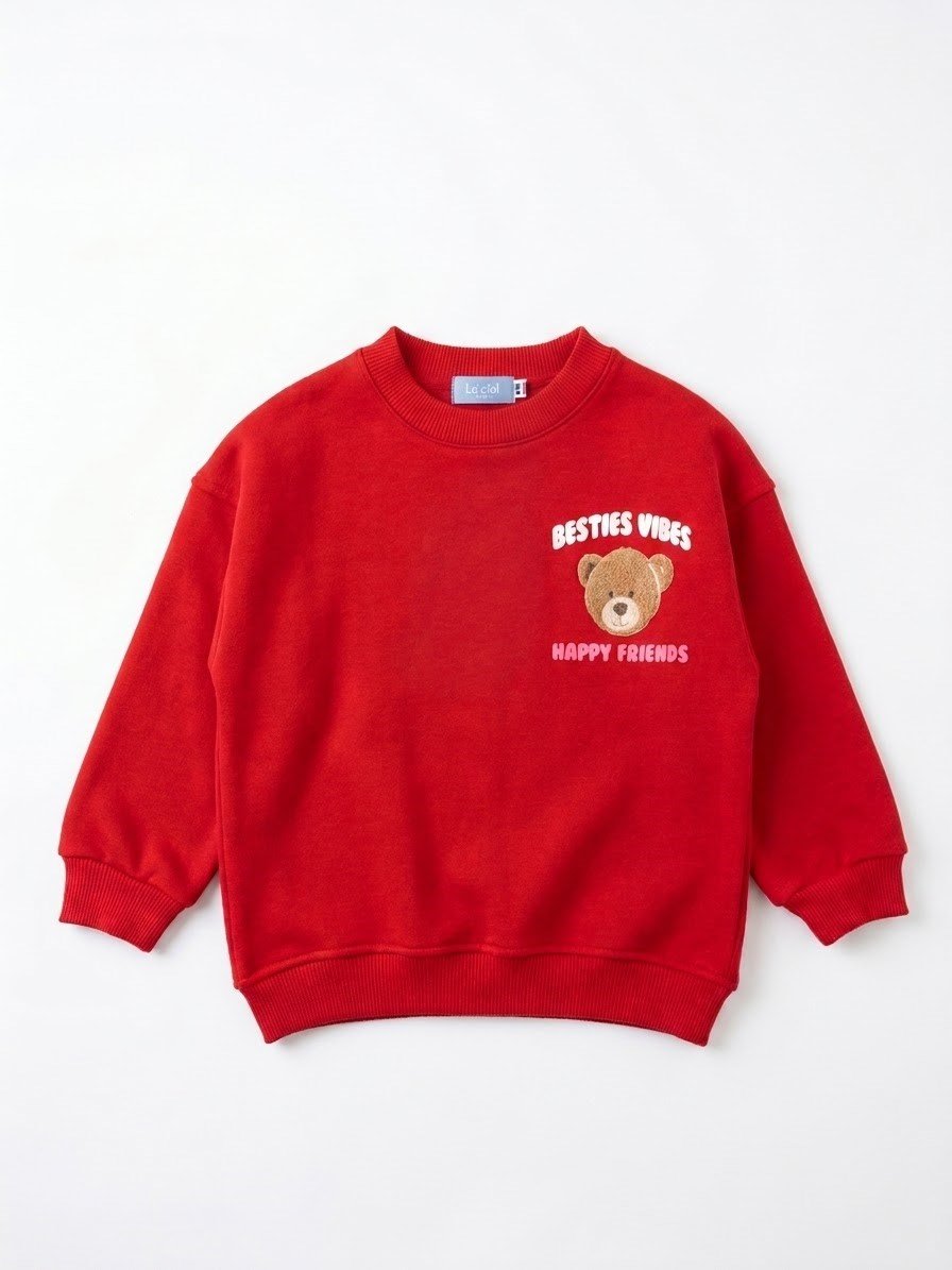 Laciel Paris bear baskılı sweatshirt