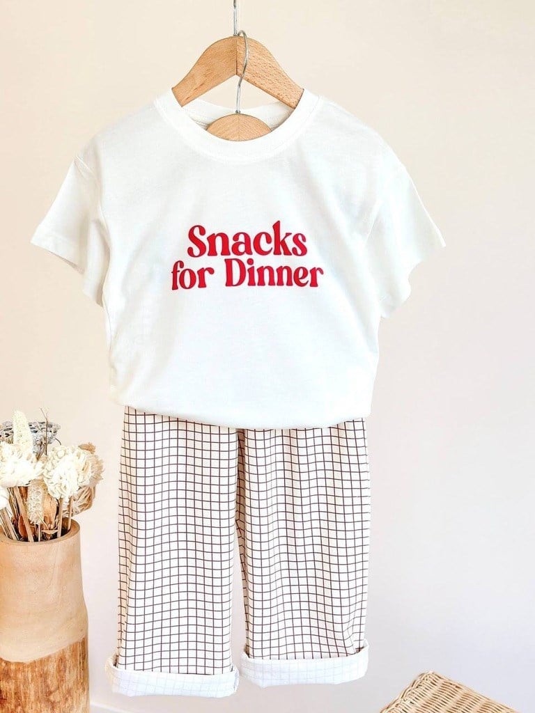 Snacks dinner baskılı takım