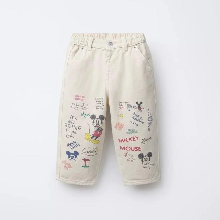 ZR mickey baskılı baggy pantolon