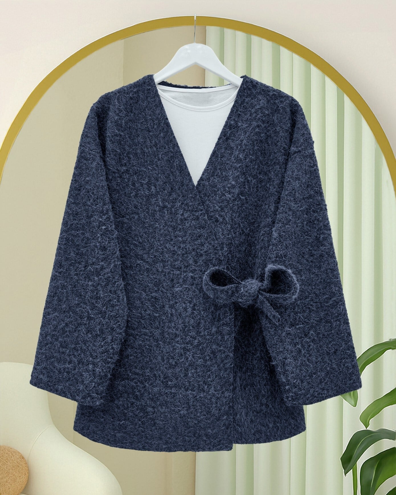 Yandan Bağlamalı Sakallı Kimono   -Laci