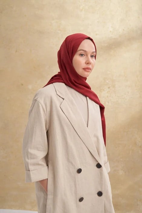 ARMANDA BAMBU FLORE DESEN BORDO ŞAL