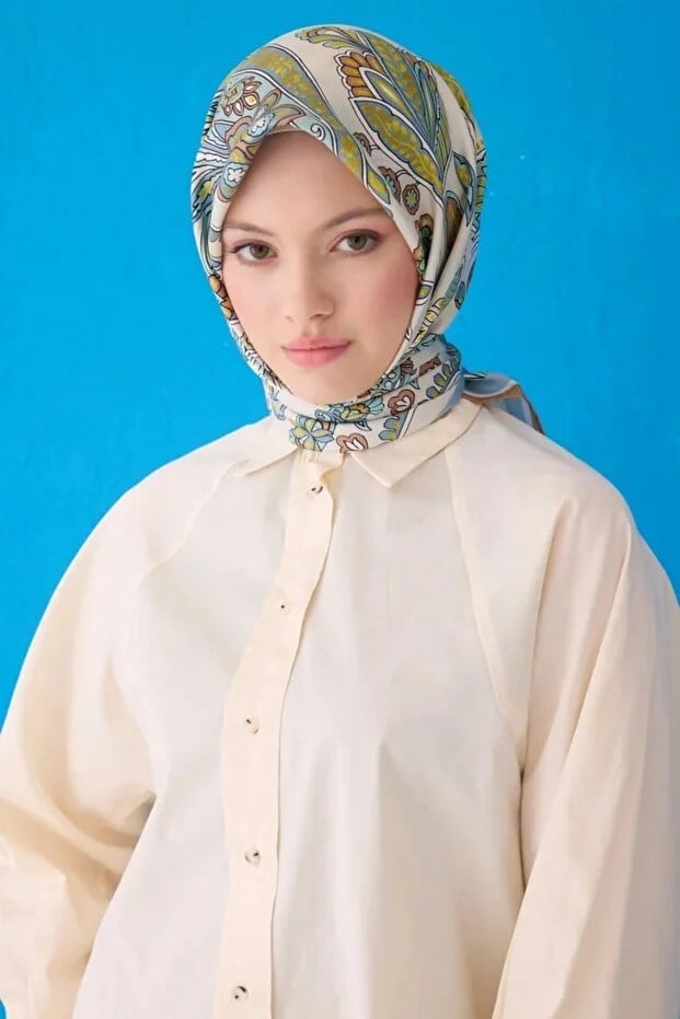 BELLİ SAF İPEK EŞARP 411D (TWİLL)-33