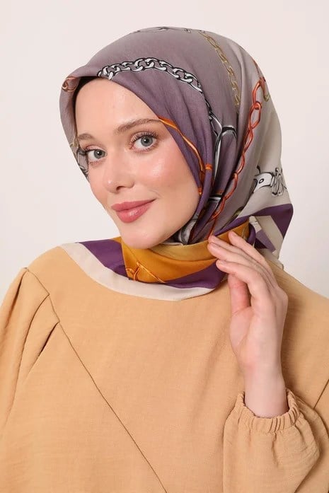 FLORAL EŞARP -AY MORU
