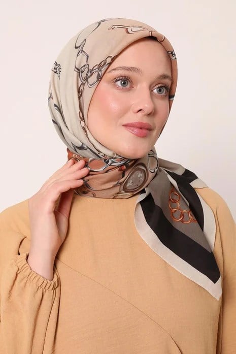FLORAL EŞARP -TOZLU TARÇIN
