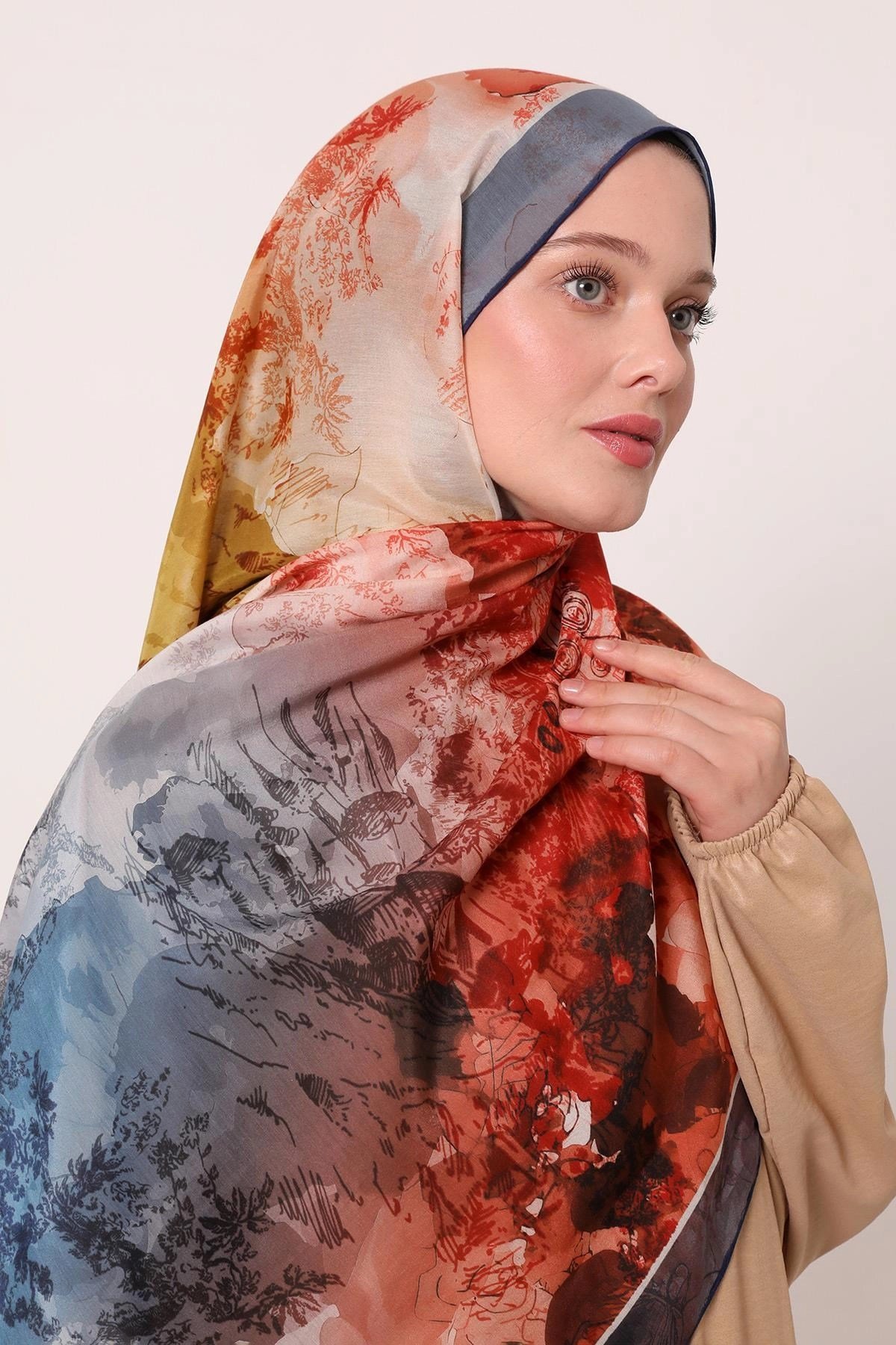 LUVENSARA SİLK ELİTE ŞAL-AY MAVİSİ