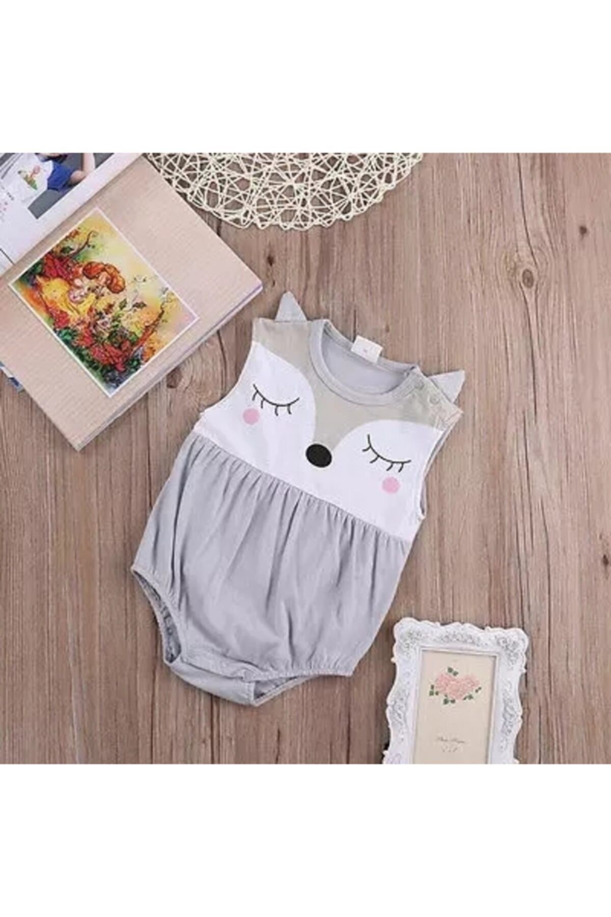 Sevimli Tilki Bebek Romper Tulum