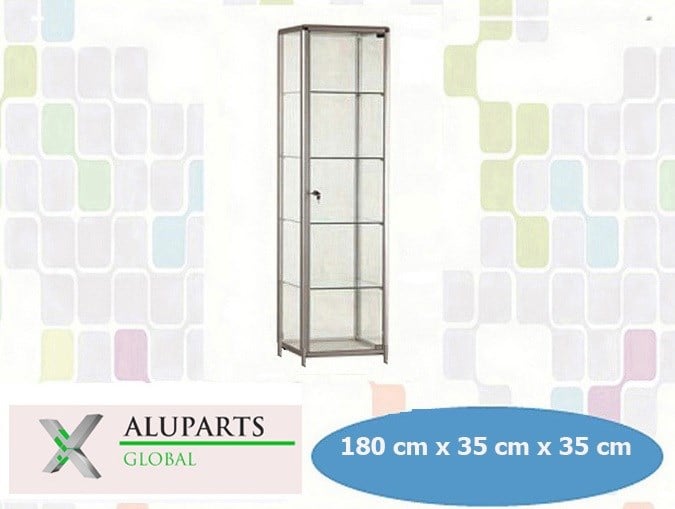 180x35x35 cam vitrin dolap kule