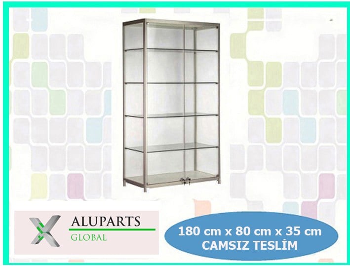 180x80x35 camsız vitrin