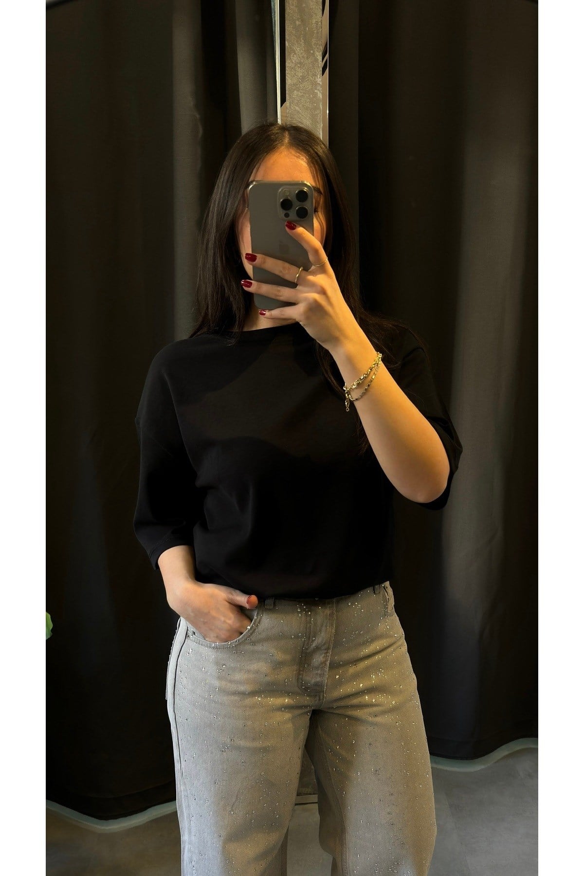Bisiklet Yaka Basic Tshirt