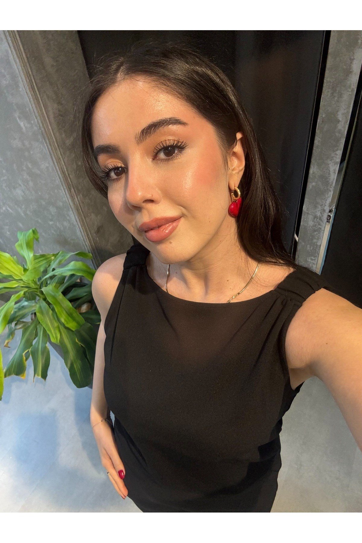Siyah Kolsuz Bisiklet Yaka Tulum
