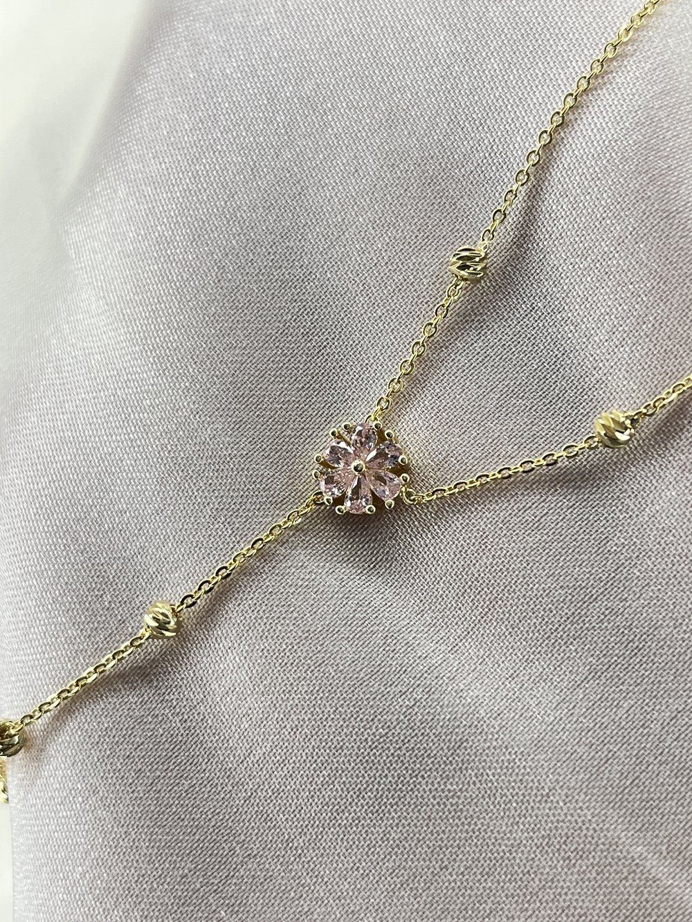 Fashion Jewelry Vip Çicek Detaylı Zirkon Taşlı Kadın Şahmeran Gold