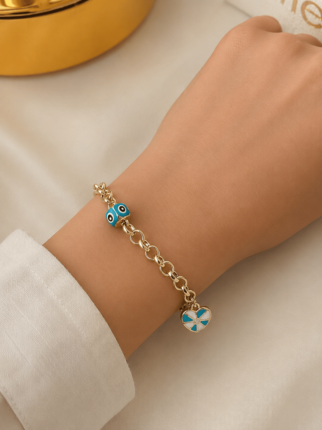 CTS Nazarlı Gold Bileklik