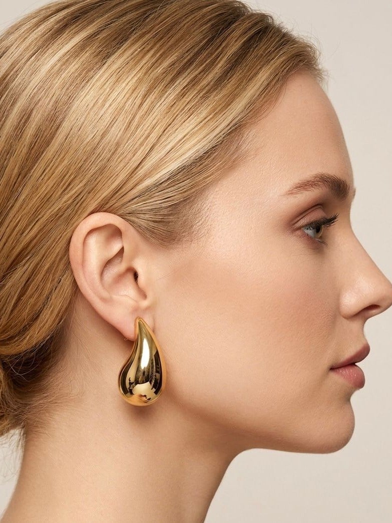 Damla Model Gold Küpe