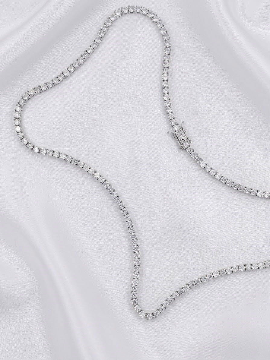Döküm Su Yolu 3mm Silver Kolye
