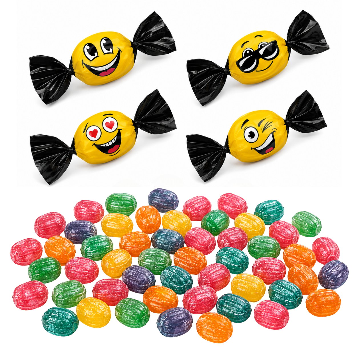 Emojili Meyveli Bonbon Şeker (Kg)