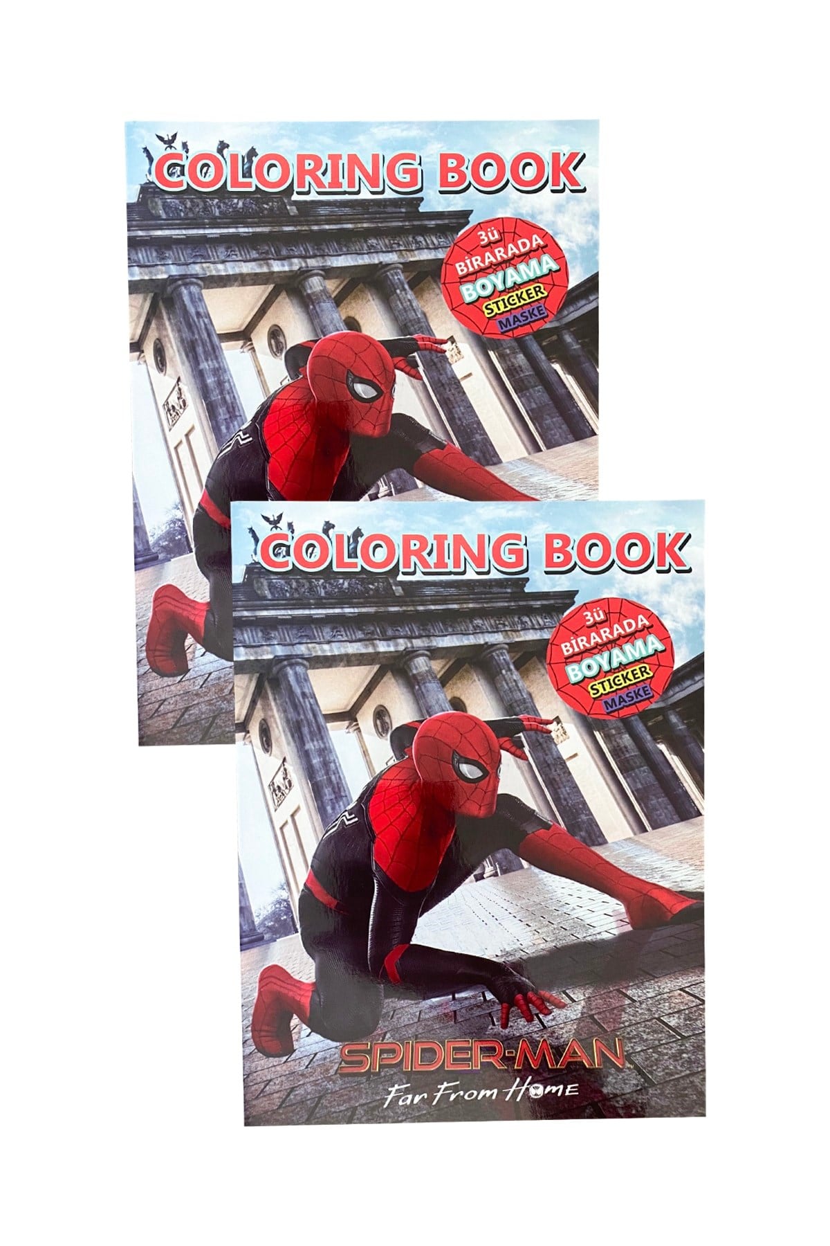 2 Adet Spiderman Boyama Kitabı (stiker + Maskeli)