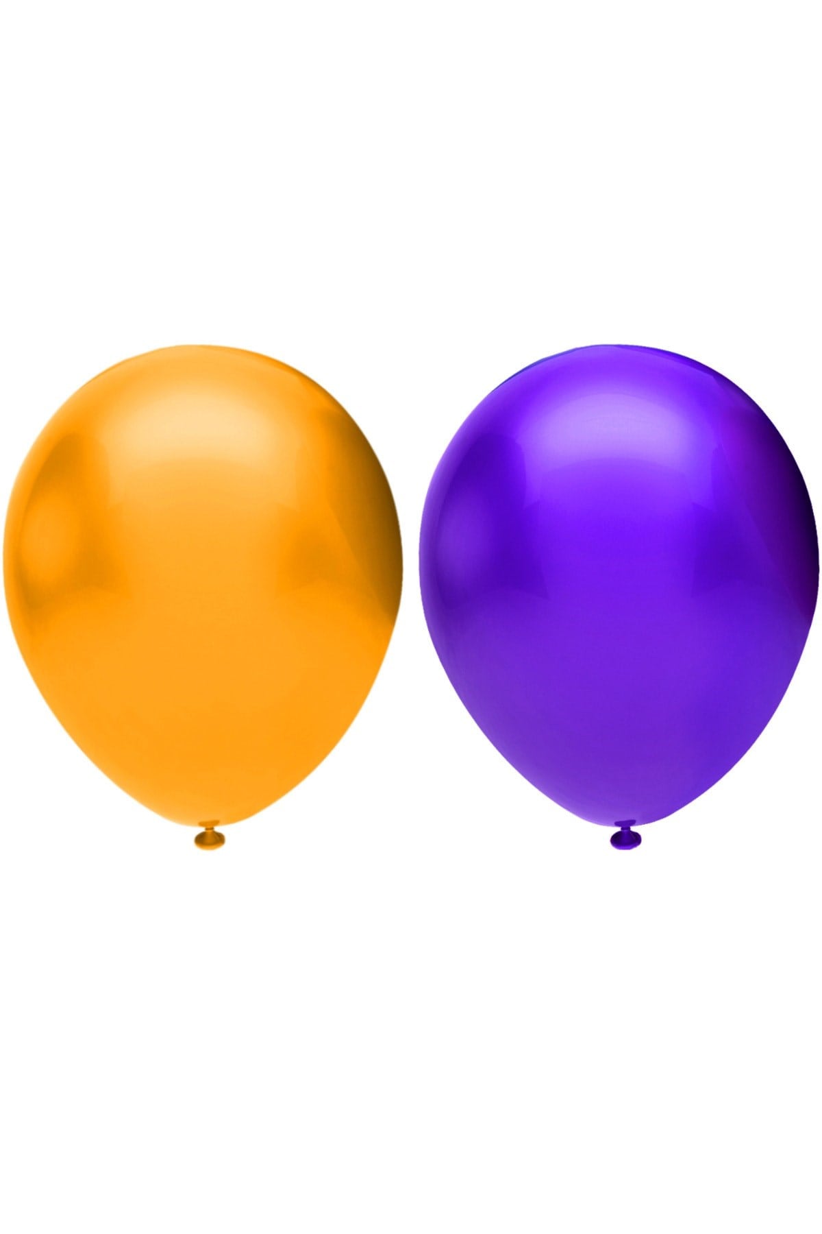 20’li Metalik Balon Seti, 2 Renk X 10, Altın, Violet. Helyum Uyumlu