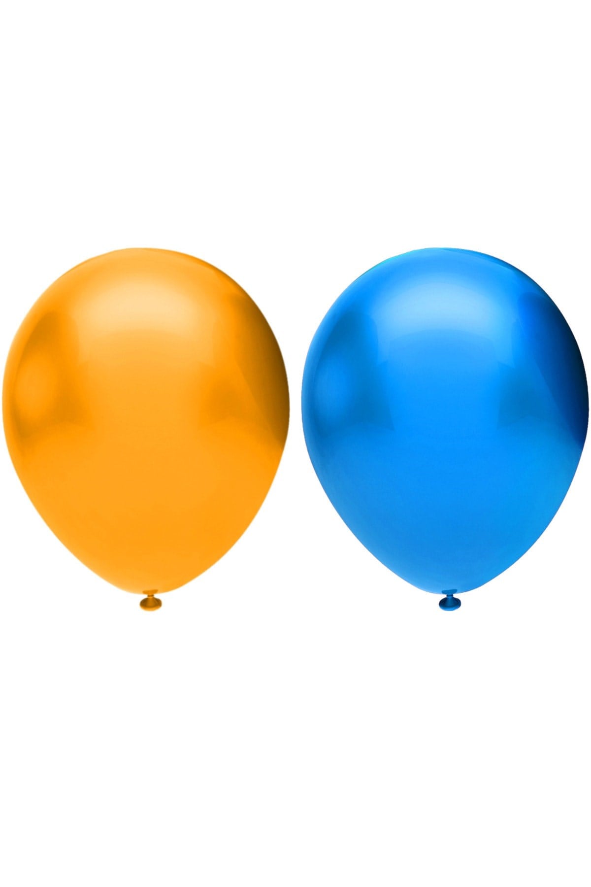 20’li Metalik Balon Seti, 2 Renk X 10, Altın, Turkuaz. Helyum Uyumlu