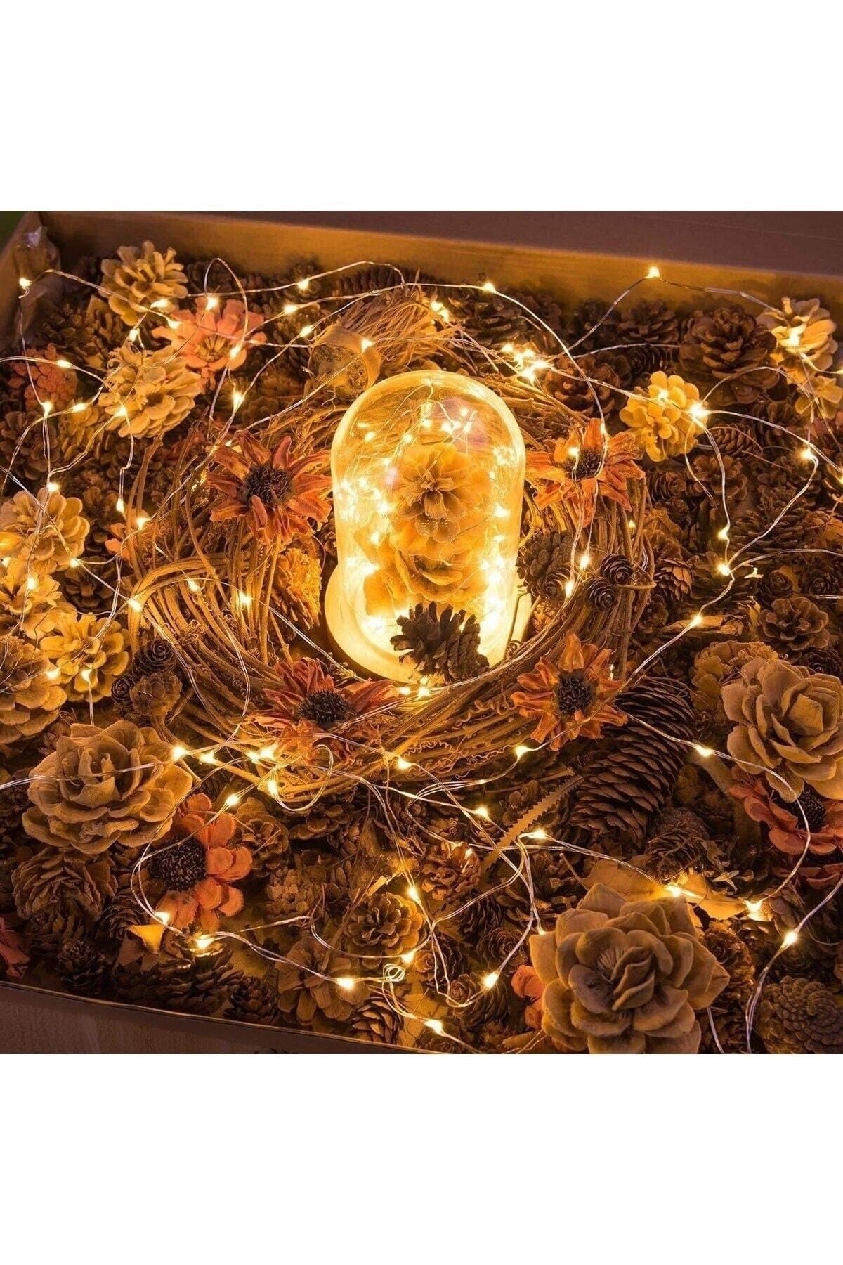 3 Metre Günışığı Ramazan Bayramı Peri Led Işık Sarı Işıklı Dekoratif Pilli Ledli