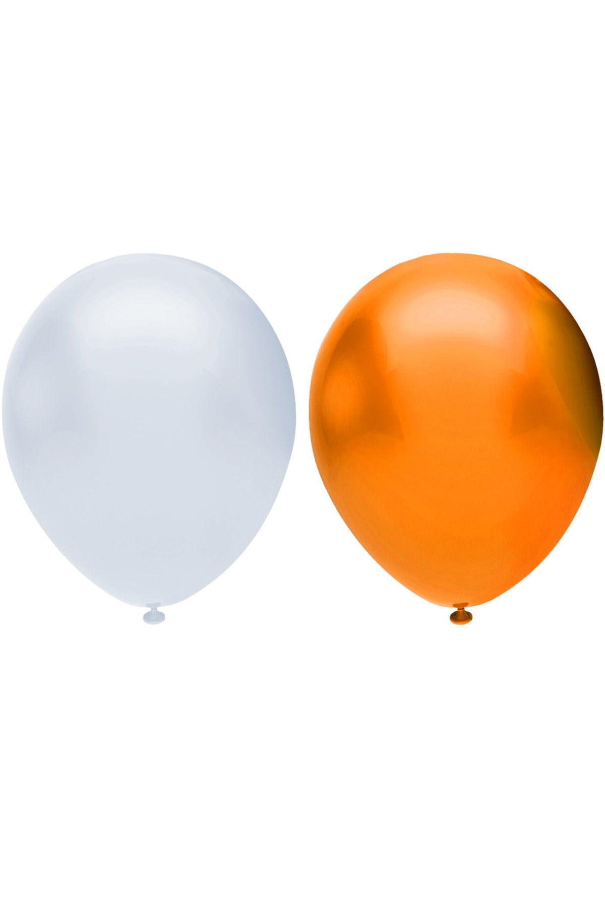 40’lı Metalik Balon Seti, 2 Renk X 20, Beyaz, Kırmızı. Helyum Uyumlu