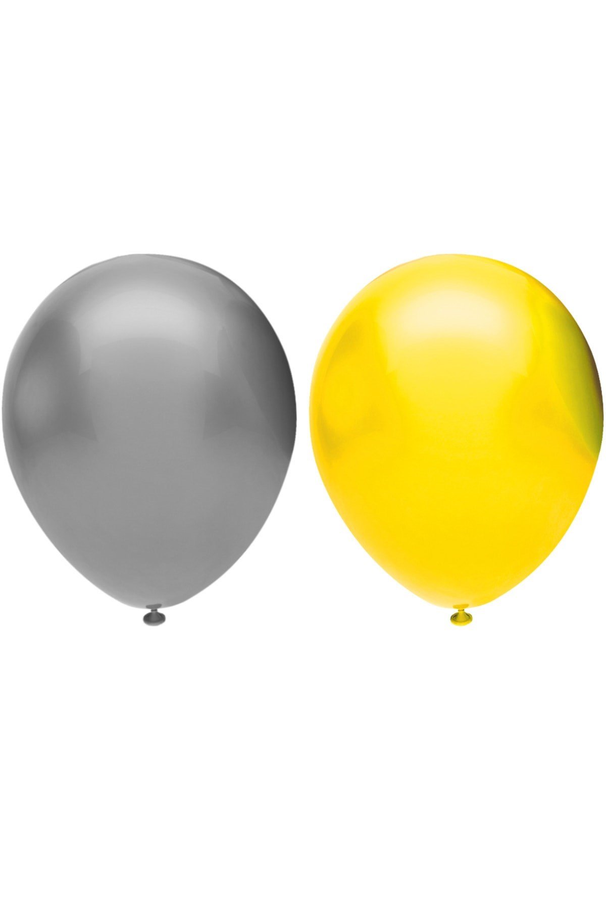 40’lı Metalik Balon Seti, 2 Renk X 20, Gümüş, Sarı. Helyum Uyumlu