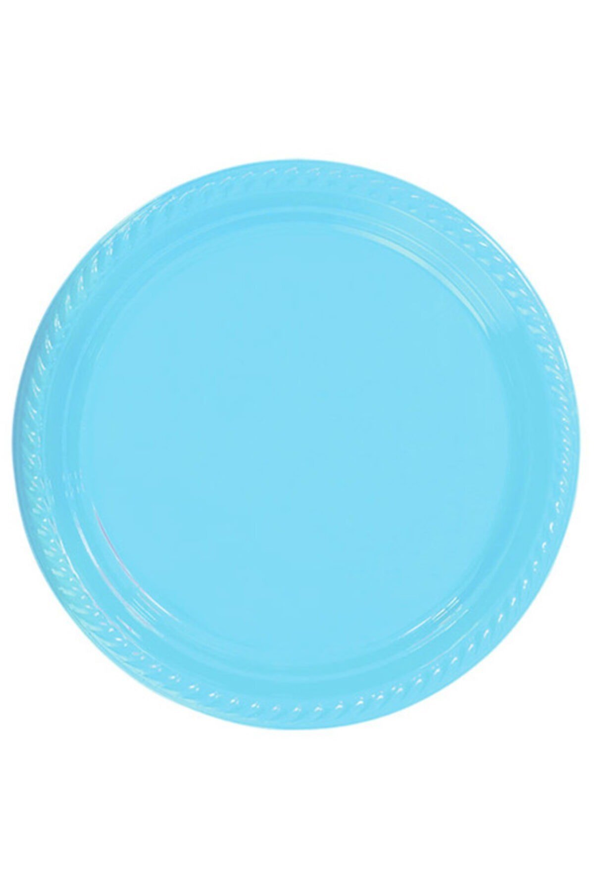 Açık Mavi Plastik Tabak 22 Cm 25li