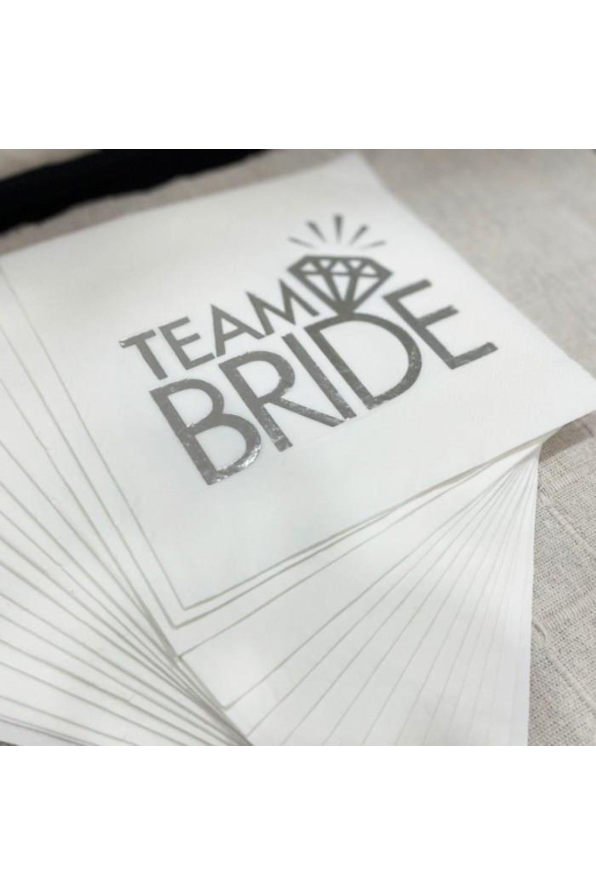 Bride To Be Bekarlığa Veda Team Bride Yazılı 16 Lı Peçete