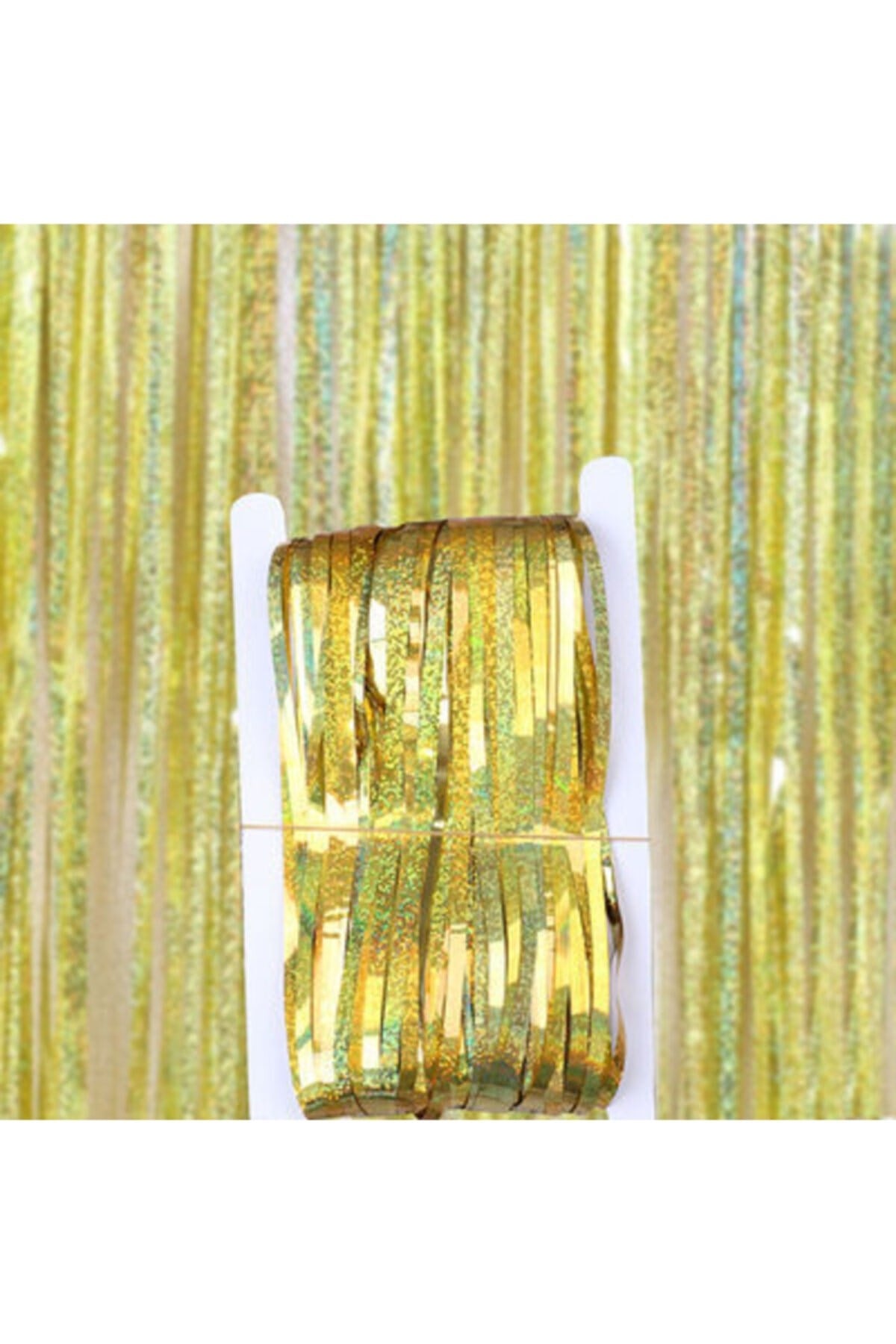 Gold Hologramlı Kapı Perdesi