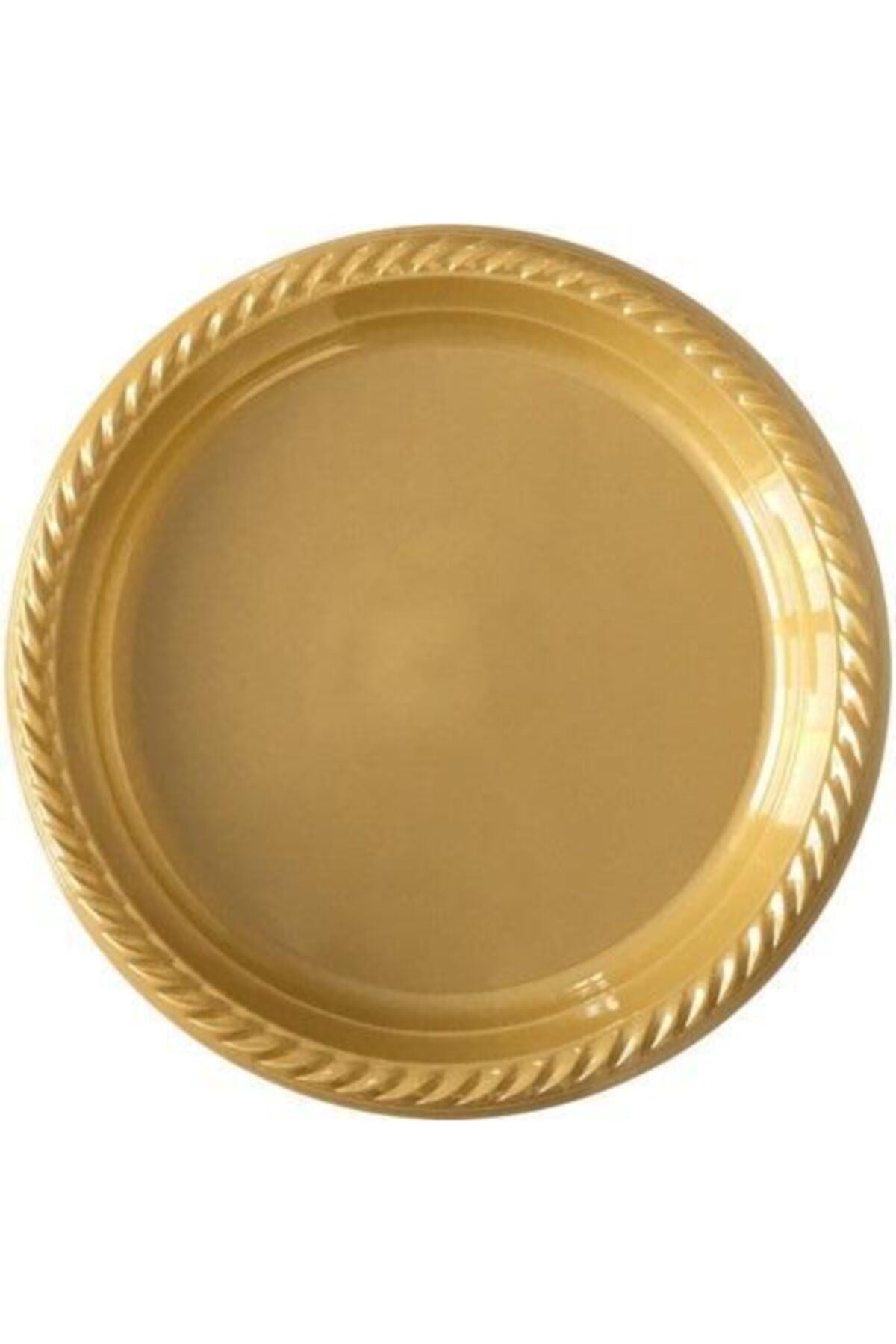 Gold Plastik Tabak 22cm 25 Li Tabak