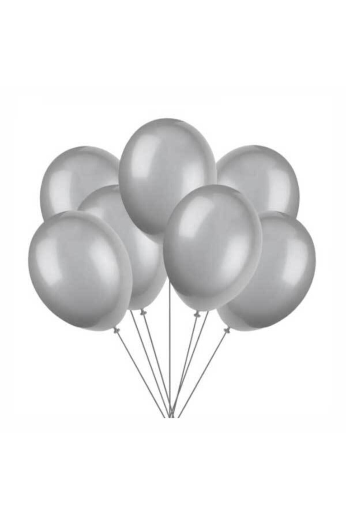 Gri 10lu Metalik Balon