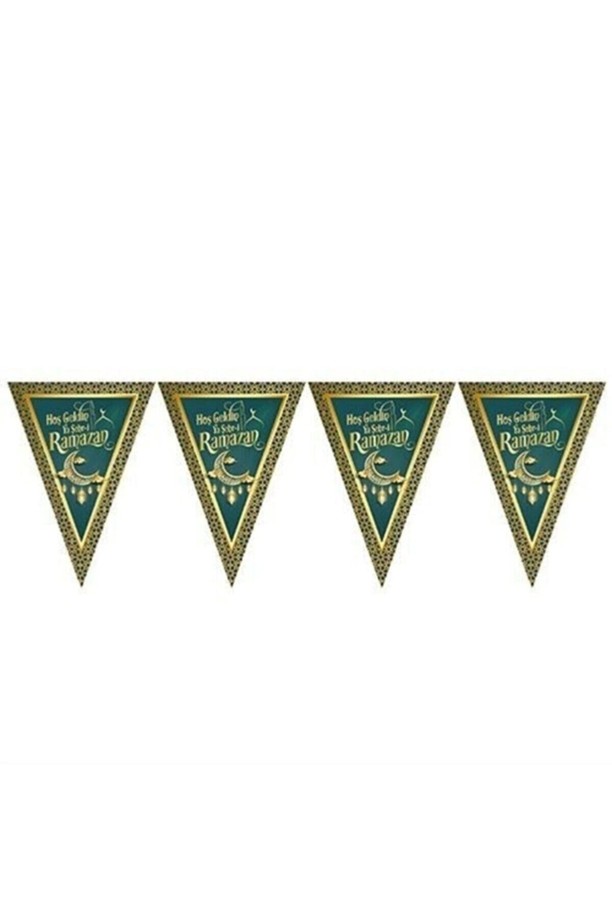 Hoşgeldin Ya Şehr-i Ramazan Üçgen Flama Ramazan Banner