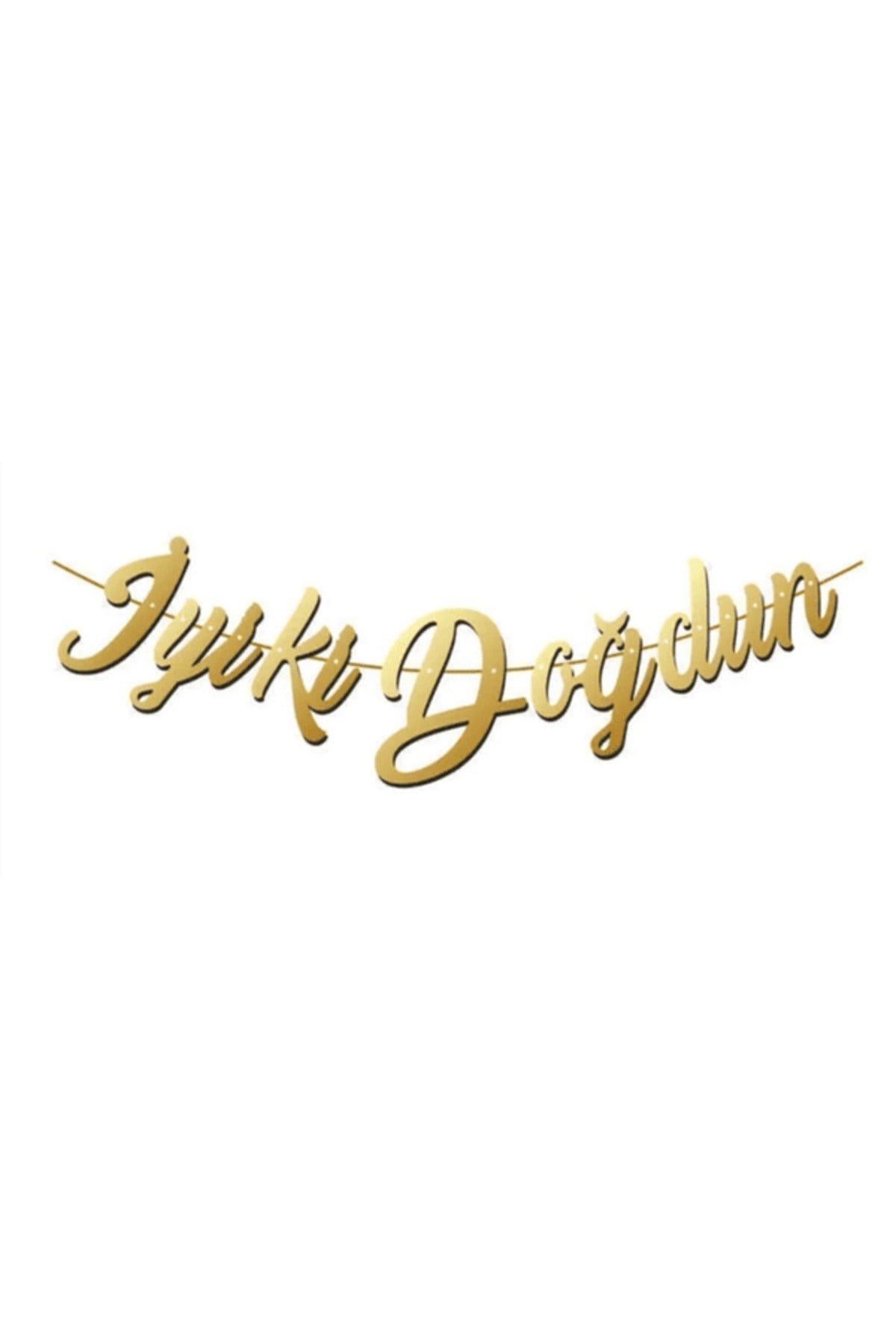 İYİ Kİ DOĞDUN KALİGRAFİK GOLD BANNER