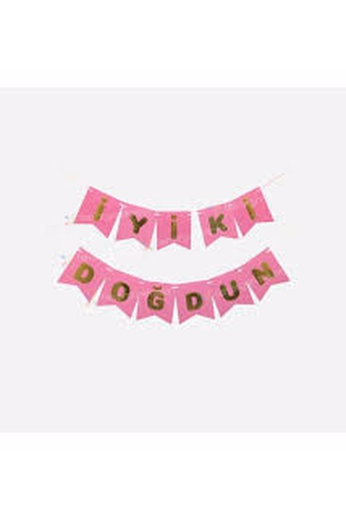 Iyi Ki Doğdun Pembe-gold Banner