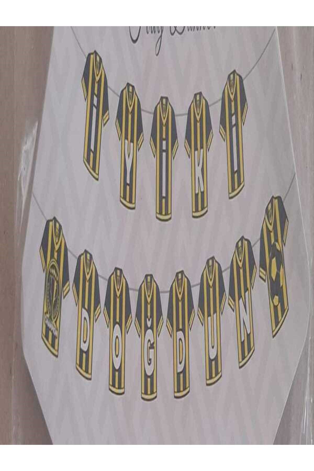 İyiki Doğdun Banner,sarıKırmızı,Sarı Lacivert Desenli,REsimli Taraftar Banner,Flama