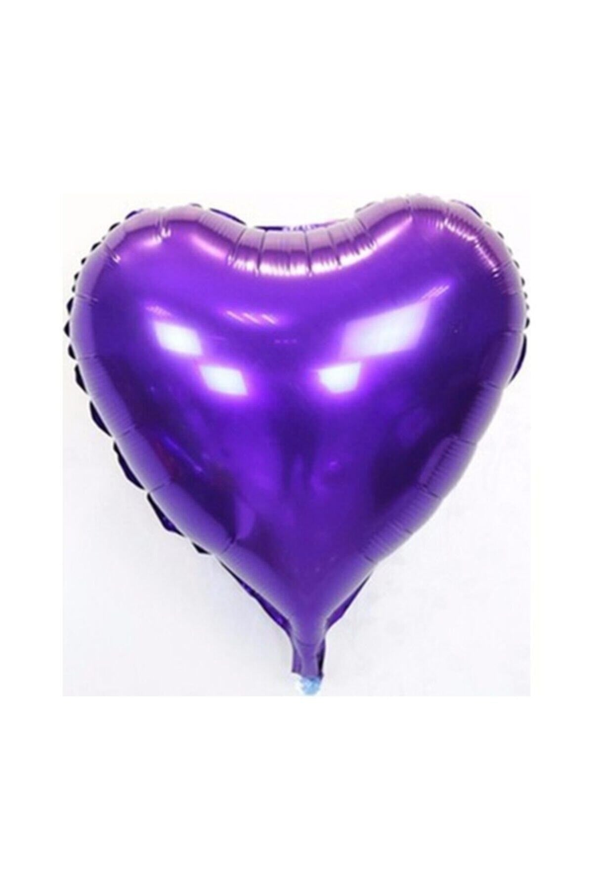 Kalp Balon Folyo Mor 45 cm