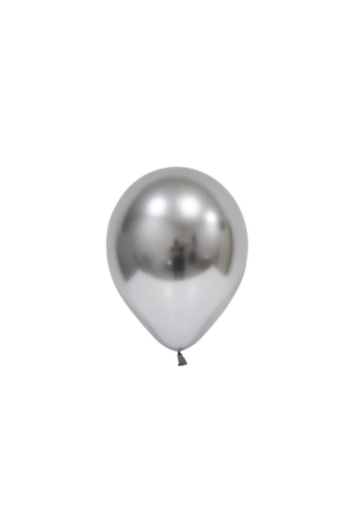 Krom Gümüş Balon 10 Adet