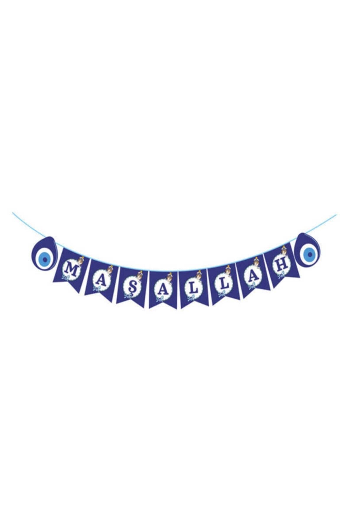 Maşallah Banner Duvar Süsü Nazar Boncuklu (lacivert)
