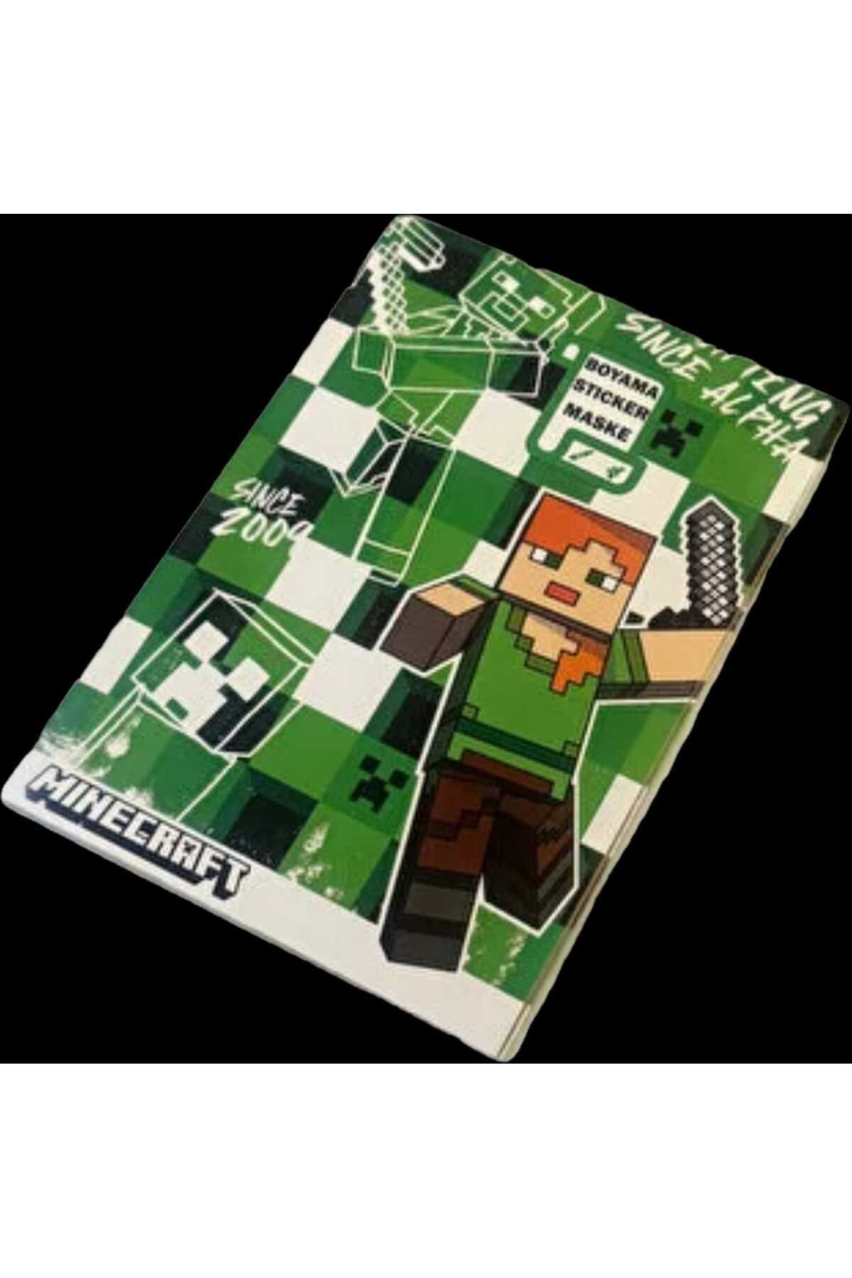 Mınecraft Boyama Kitabı Stickerlı (Arka Kapak Kesilerek Maskeli )Boyanacak Sayfa Sayısı 16