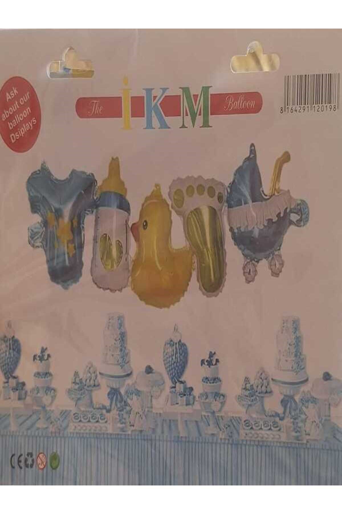 mutlu anılar parti evi baby shower folyo balon seti