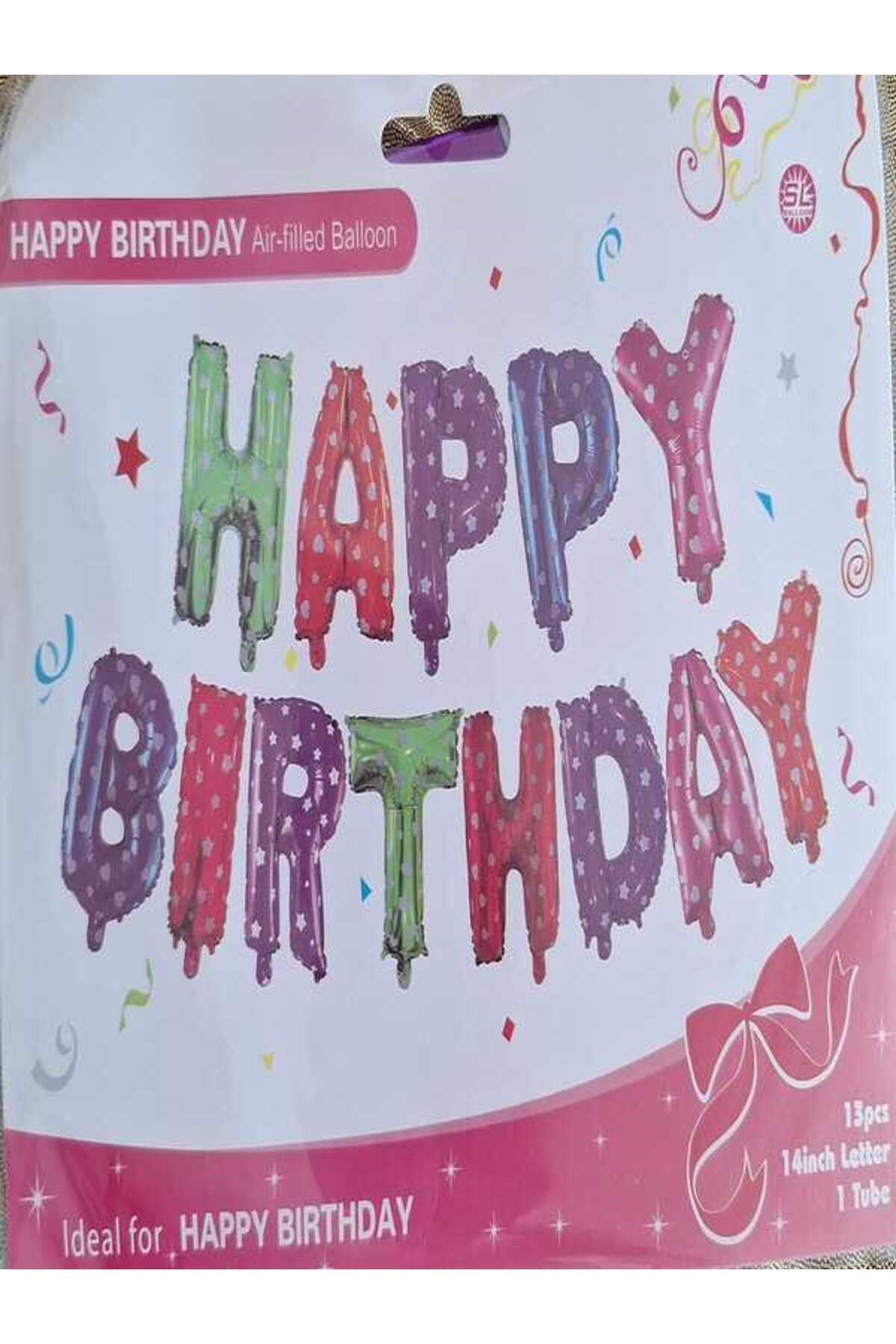 mutlu anılar parti evi happy birthday folyo balon seti