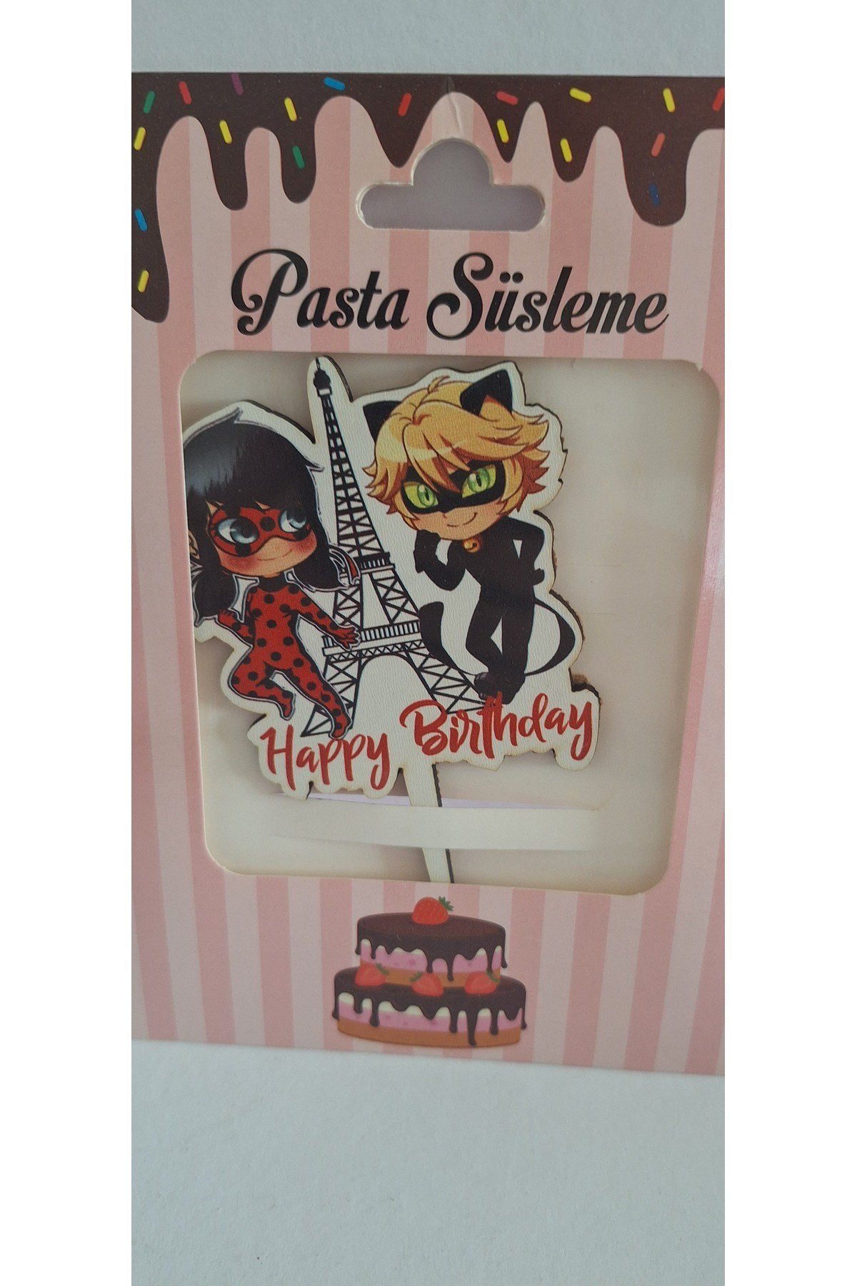 Mutlu anılar parti evi kedili pasta süsü