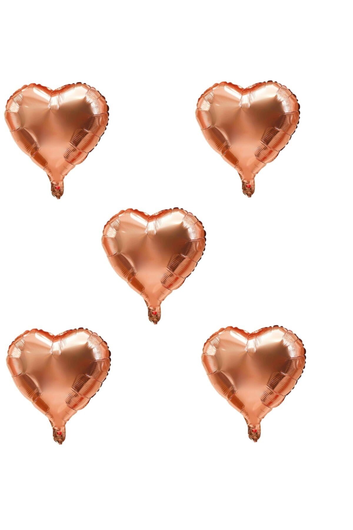 Rose Gold Kalp Folyo Balon 5 Adet