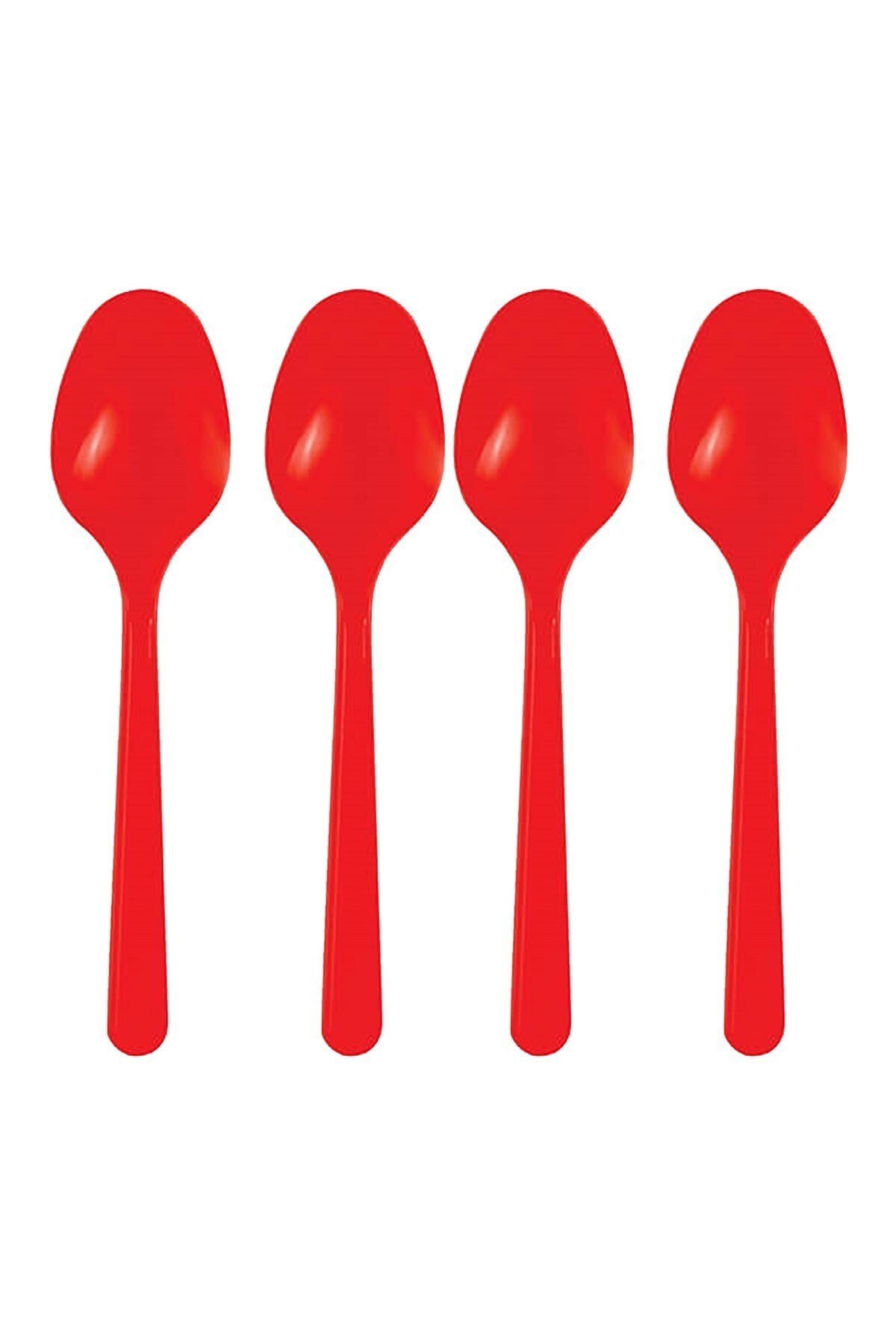 Sevgililer Günü Kırmızı Plastik Kaşık 25 Adet