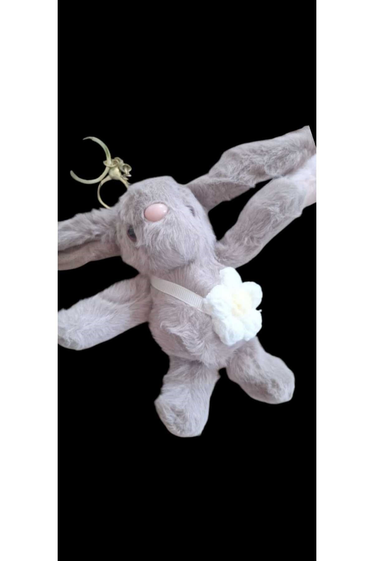 TAVŞAN ANAHTARLIK PELUŞ (ÇANTA VE CÜZDAN SÜSÜ OLARAKTA KULLANILABİLİR)